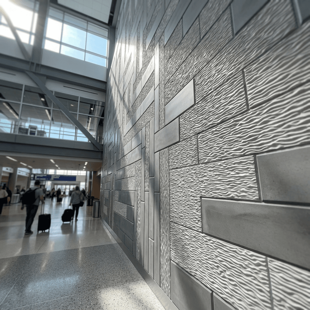 Airport Column Wraps - Wide Shot