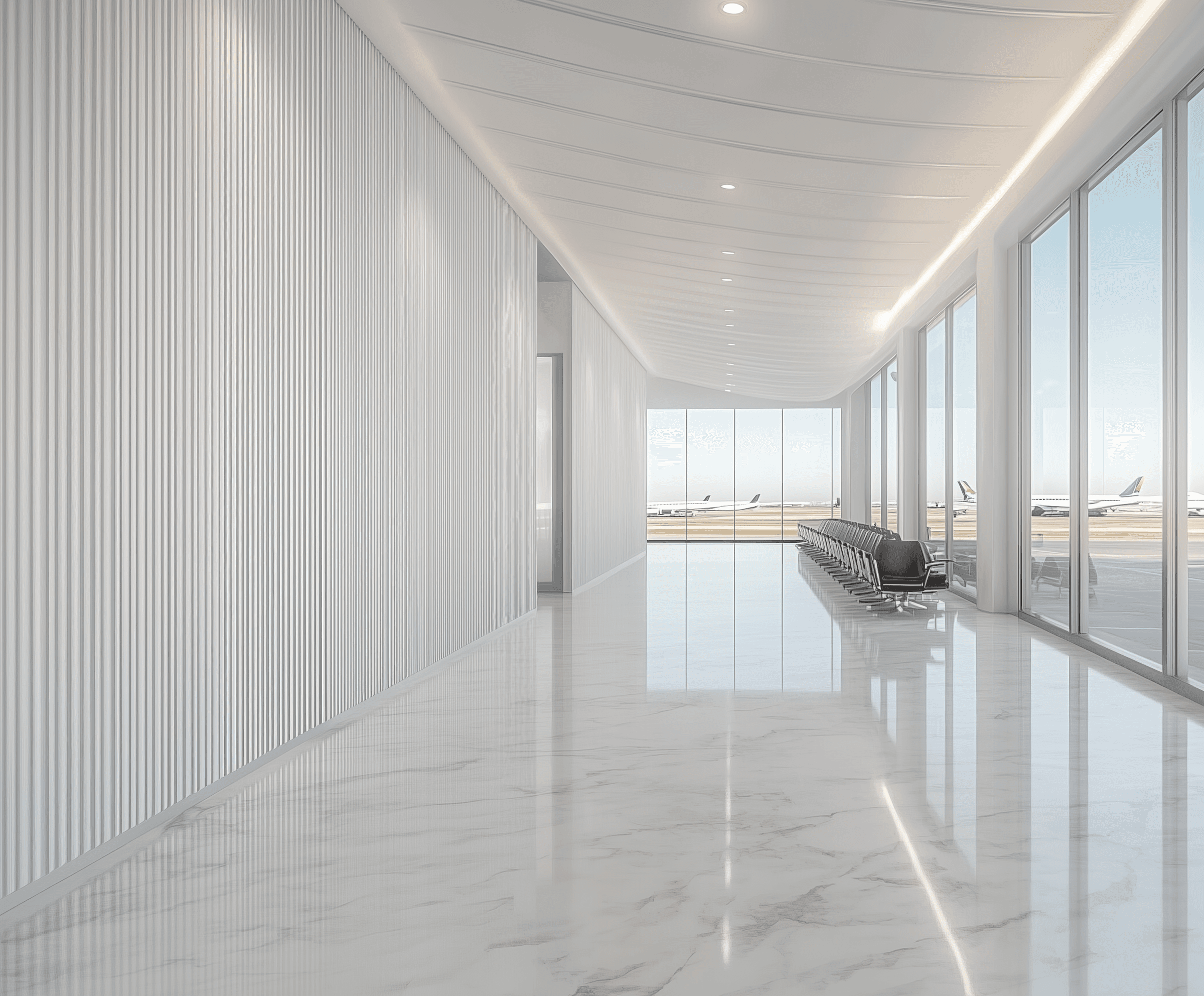 Linear Fluted Airport Terminal