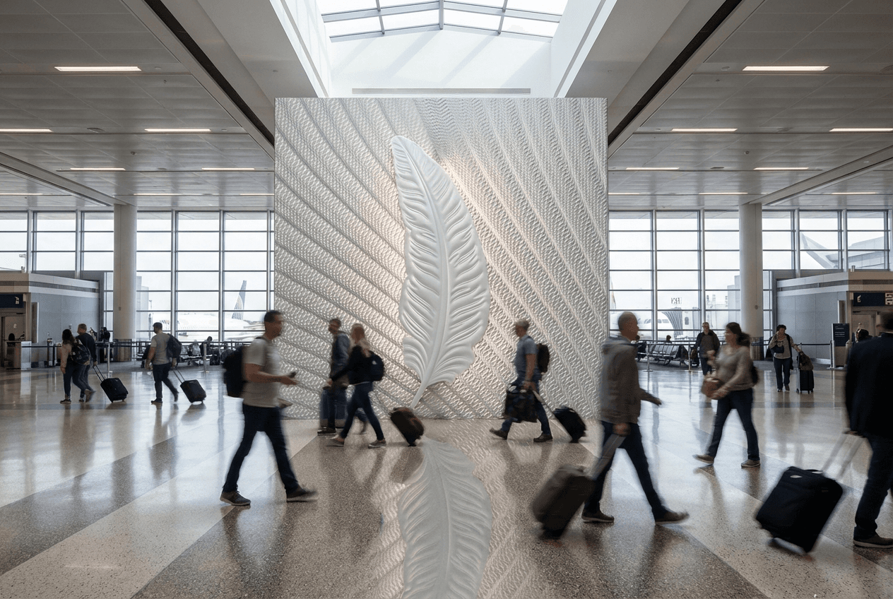 Reeds Feather Airport Column