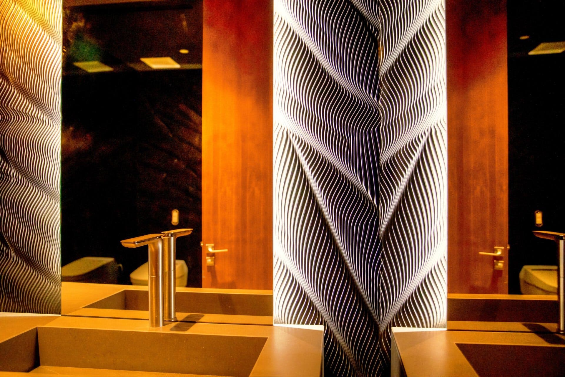 Black Feathers Bathroom Feature
