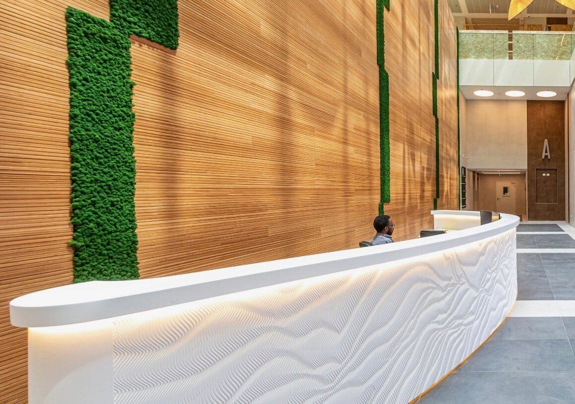Terra Organic Curved Reception Desk