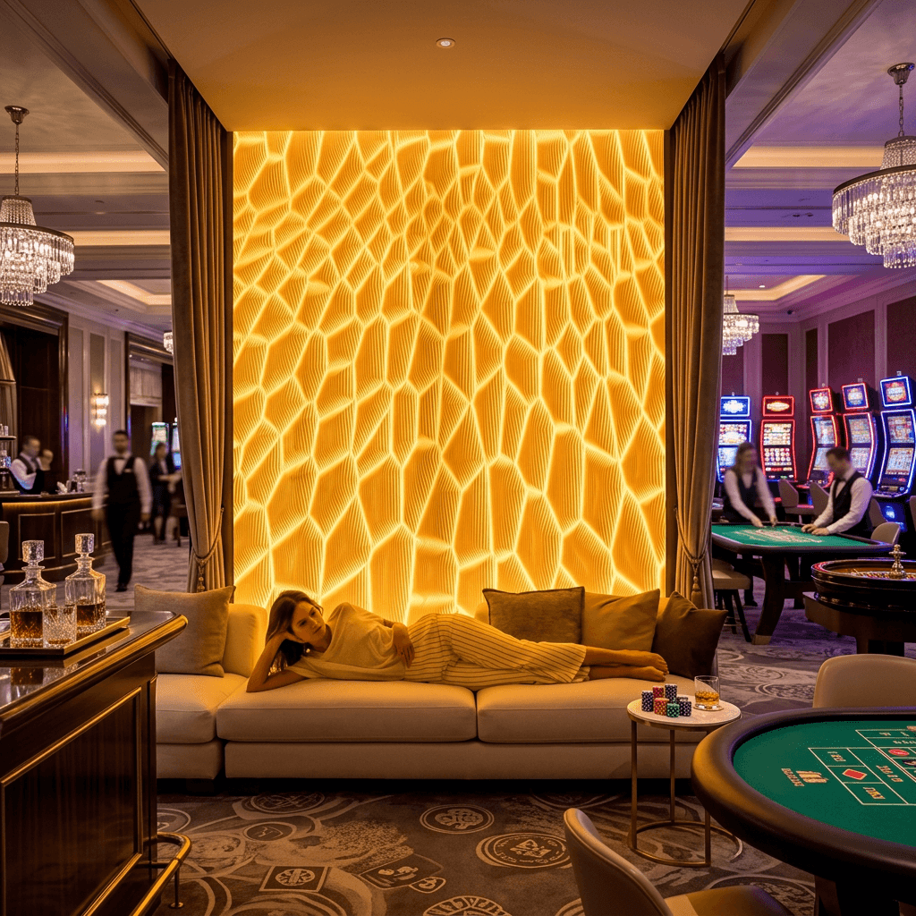 Casino Honey Backlit Feature Wall