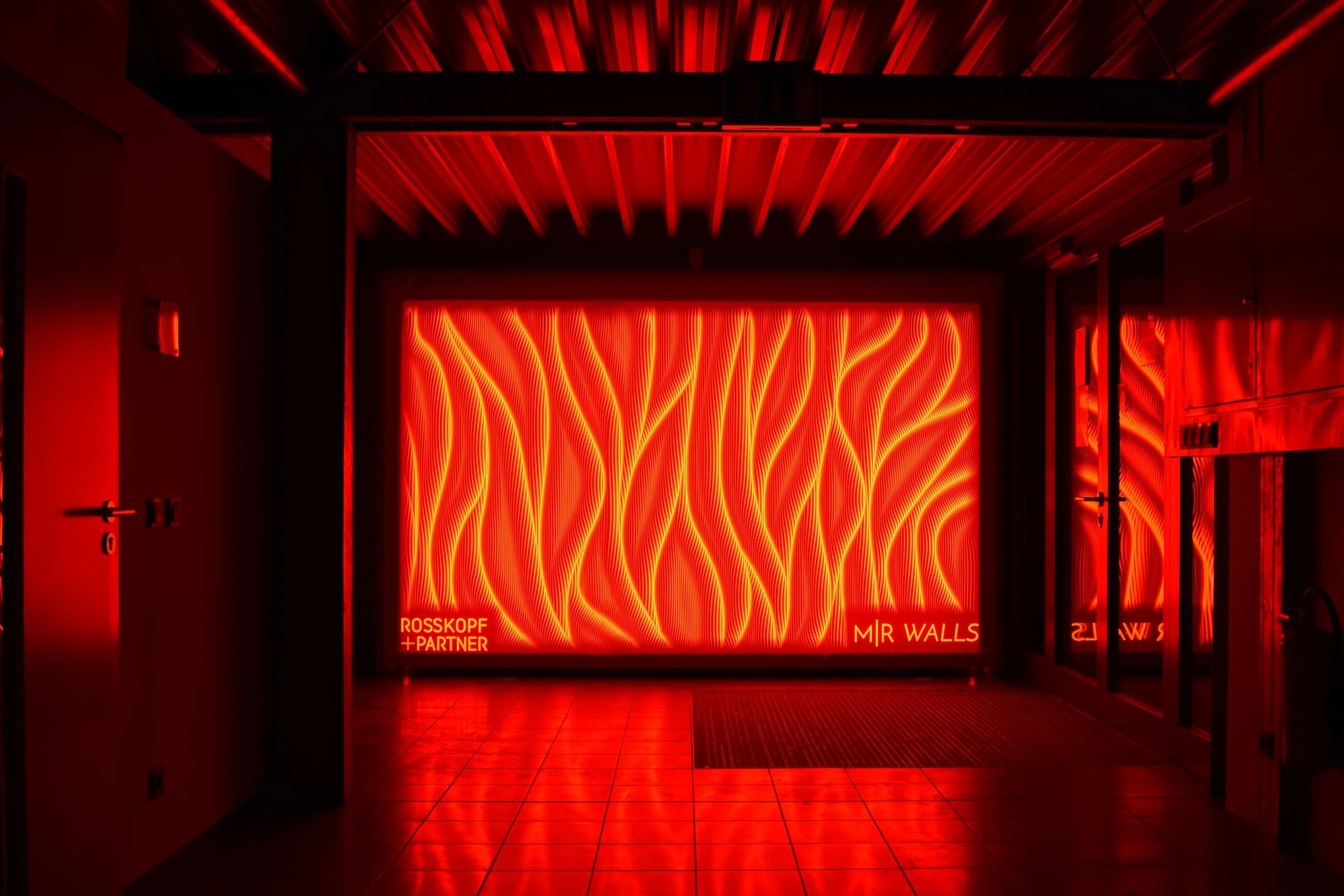 M|R Walls illuminated Corian surface