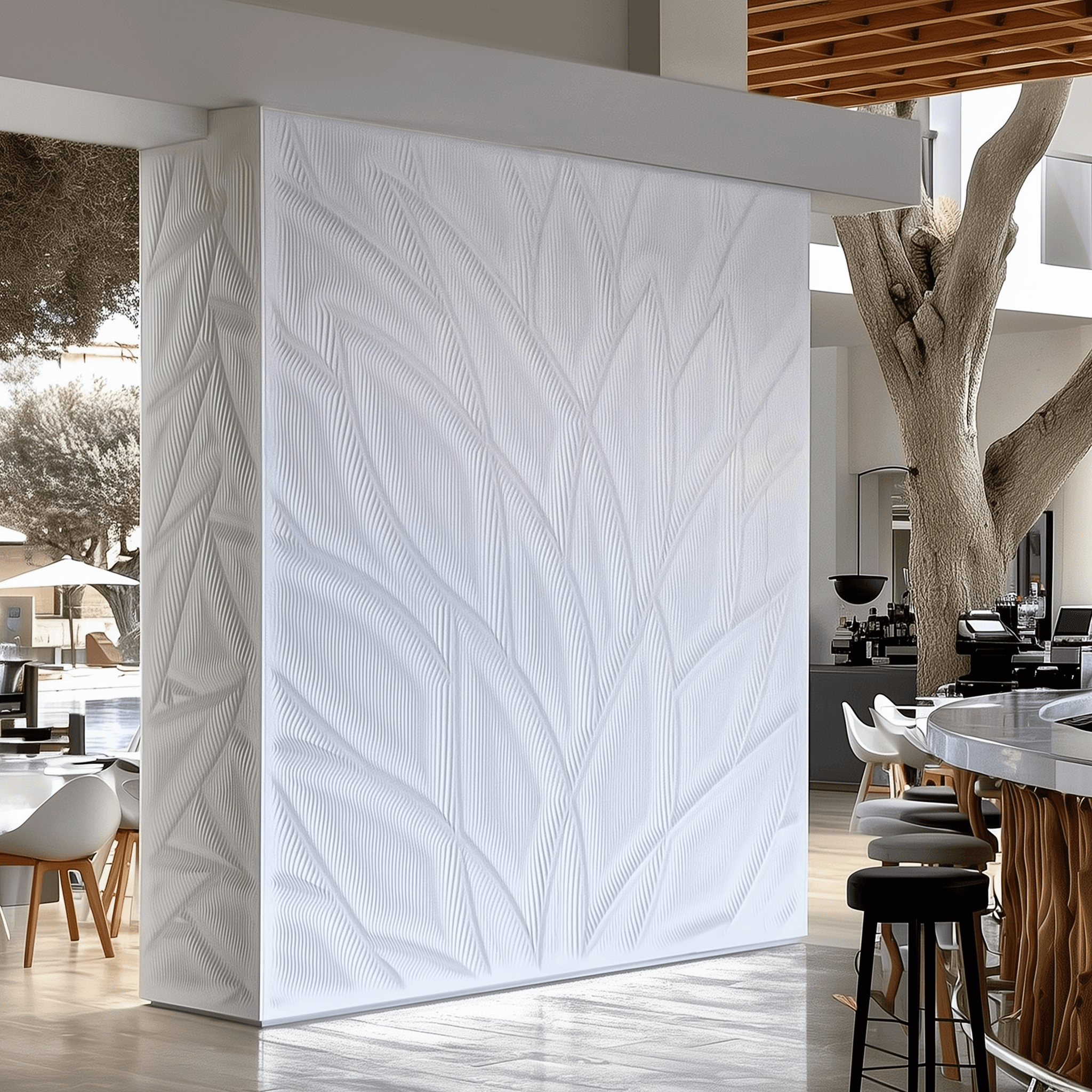 Billow Bar White Corner Column